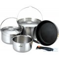 Набор посуды Kovea All-3PLY Stainles Cookware (7~8) KKW-CW1105 из нержавеющей стали на 7-8 персон Набор посуды Kovea All-3PLY Stainles Cookware (7~8) KKW-CW1105 из нержавеющей стали на 7-8 персон