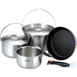 Набор посуды Kovea All-3PLY Stainles Cookware (7~8) KKW-CW1105 из нержавеющей стали на 7-8 персон