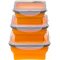 Набор контейнеров силиконовых складных Tramp TRC-089 оранжевый. Фото 2